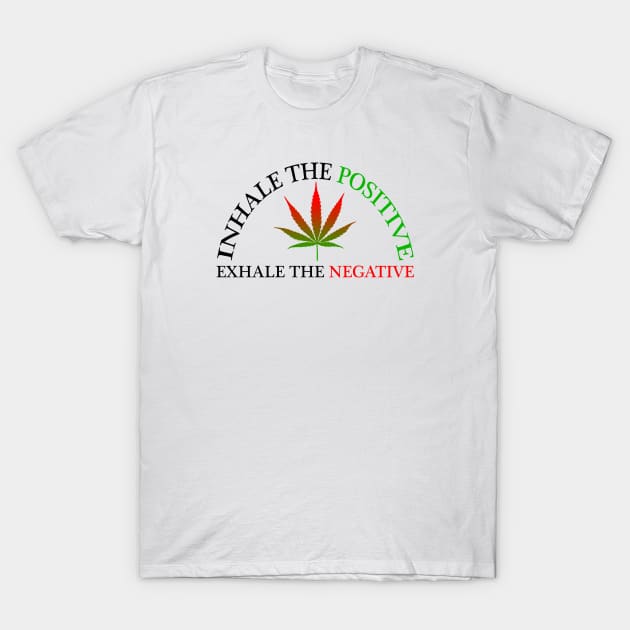 Inhale the POSITIVE (ON WHITE) T-Shirt by inkyempireclothing